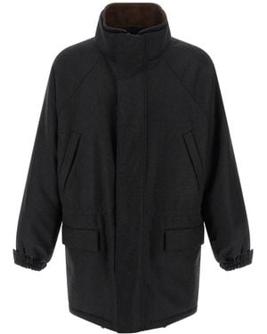 AURALEE Flanelljacke - Schwarz