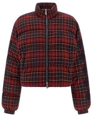 Off-White c/o Virgil Abloh 'check Flan Arrow Spray' Down Jacket - Red