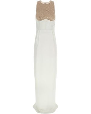 Elisabetta Franchi Polyester Long Dress - White