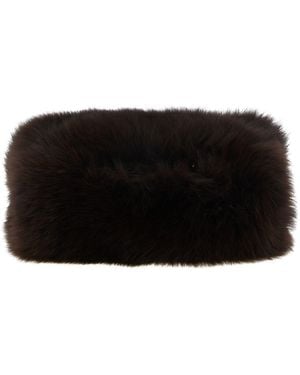 Yves Salomon Luxuriöser 2-In-1 Fuchsfell-Muff - Schwarz