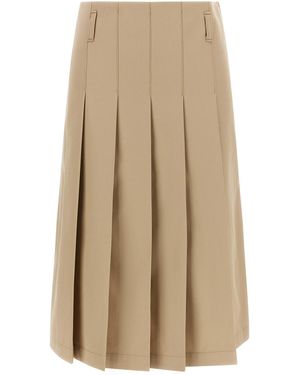 A.P.C. Pleated Skirt - Natural