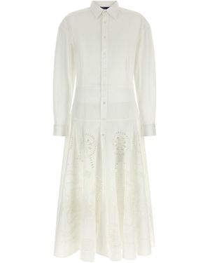 Polo Ralph Lauren Openwork Embroidery Dress - White