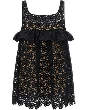 Miu Miu Macramé Dress - Black