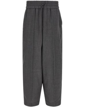 Ami Paris Pantalone Lana Mélange - Grigio