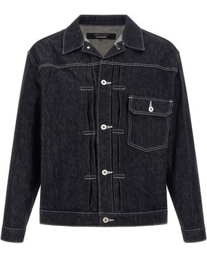 Comme des Garçons Denimjacke Mit Falten-Details - Schwarz