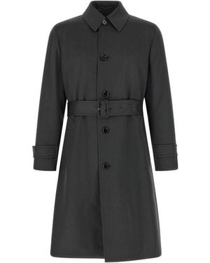 Lardini Trench Lana Vergine - Nero