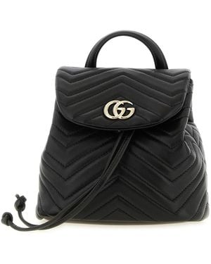 Gucci Mini-Rucksack "Gg Marmont" - Schwarz