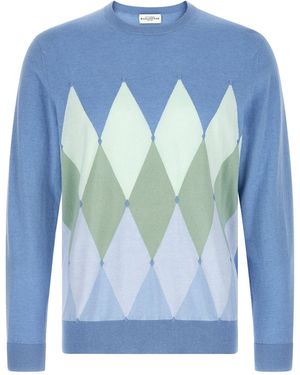 Ballantyne Argyle Jumper - Blue