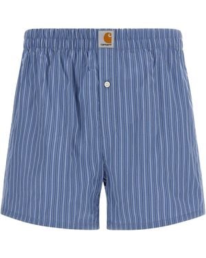 Carhartt Striped Cotton Boxer Shorts - Blue