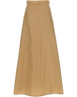 Jil Sander Long Flared Skirt - Natural