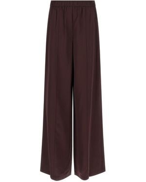 Tory Burch Wide-Leg Trousers With Elasticated Waistband - Purple