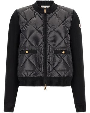 Moncler Padded Cardigan - Black