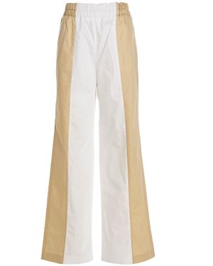 Fabiana Filippi Loose Leg Two-color Trousers - White