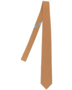 Ferragamo Cravatta 'Intreccio' - Bianco