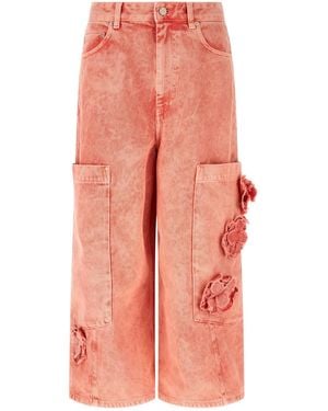 Ganni Cropped Jeans - Orange