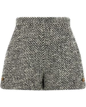 Versace Shorts Aus Bouclé-Wolle - Grau