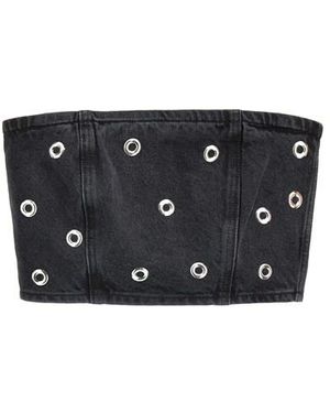 ROTATE BIRGER CHRISTENSEN Top 'Studded Denim' - Nero