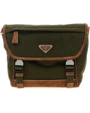 Prada Schulterriemen Aus Re-Nylon - Grau