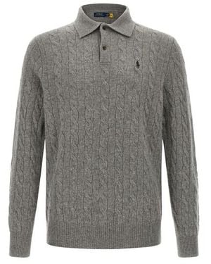 Polo Ralph Lauren Logo Embroidery Polo Shirt - Gray