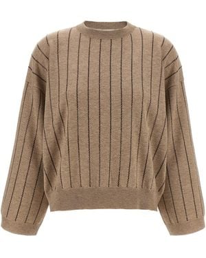 Brunello Cucinelli Sequin Cashmere Jumper - Natural