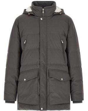Brunello Cucinelli Quilted Parka - Grey