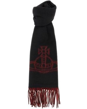 Vivienne Westwood Sciarpa Double-Face 'Orb' - Nero