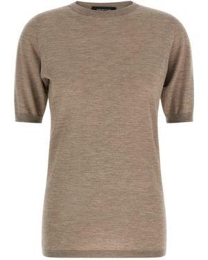 Fabiana Filippi Cashmere And Silk Jumper - Brown