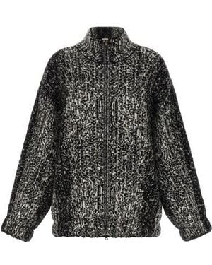 Nude Bomber Bouclé - Nero