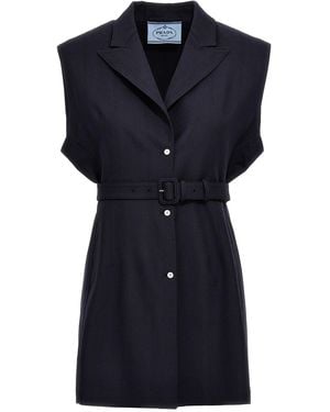 Prada Gilet 'Gessato' - Blu