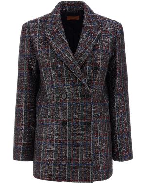 Missoni Sequin Tartan Blazer - Black