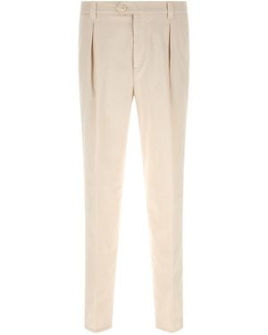 Brunello Cucinelli American Pima Cotton Trousers - Natural