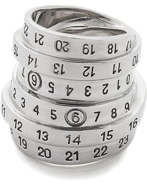 MM6 by Maison Margiela Logo Ring - Metallic