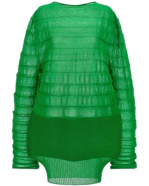 Issey Miyake Top "Moving Knit" - Grün