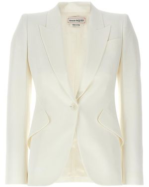 Alexander McQueen Single-breasted Blazer - White