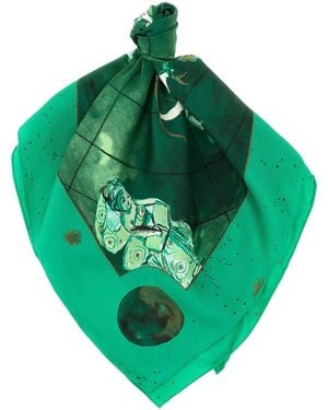 Diane von Furstenberg Foulard 'Zodiac Flag' - Verde