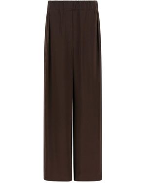Jil Sander Fluid Viscose Trousers - Brown
