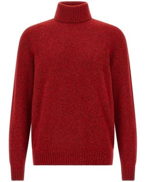 Brunello Cucinelli Pullover Mit Hohem Kragen - Rot