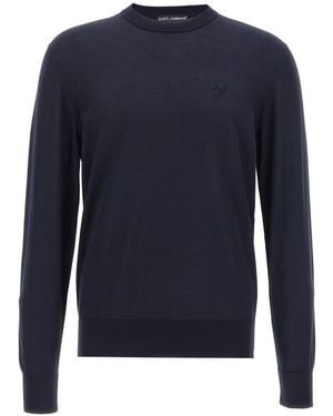 Dolce & Gabbana Pullover 'Logo Embroidery' - Blau