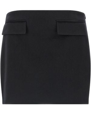 Ferragamo Cashmere Wool Skirt - Black