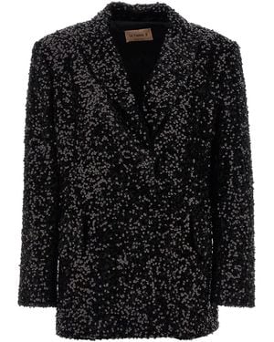 Le twins 'Como' Sequined Blazer - Black