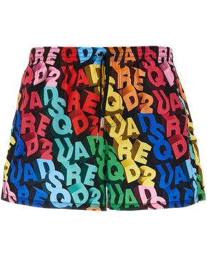 DSquared² Midi Boxer Shorts - Red