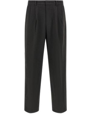 DUNST Double Pinch Trousers - Black