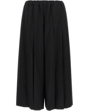 Comme des Garçons Plissierte Hose - Schwarz
