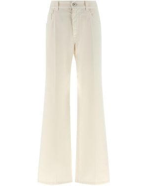 Brunello Cucinelli 'the Contemporary Loose' Jeans - Natural