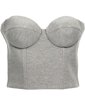 GIUSEPPE DI MORABITO Top 'Cropped Bustier' - Grey