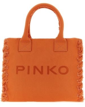 Pinko Medium 'beach' Shopping Bag - Orange