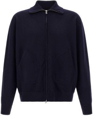 Oliver Lattughi Merino Wool Zip Jumper - Blue