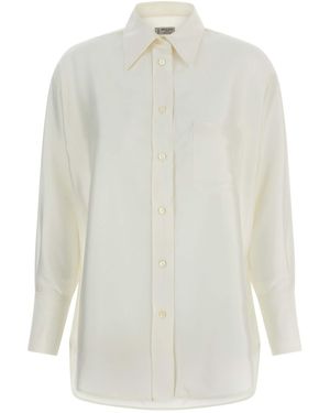 Alberto Biani Silk Shirt - White