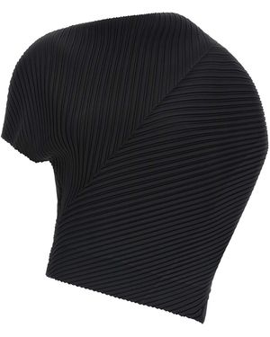 Issey Miyake 'soft Fold Pleats' Top - Black