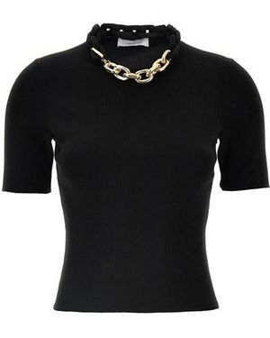 Rabanne T-shirt catena - Nero